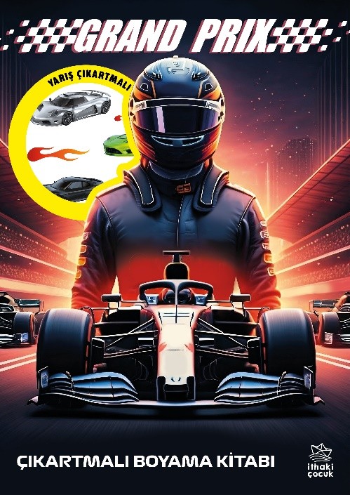GRAND PRIX Çıkartmalı Boyama Kitabı