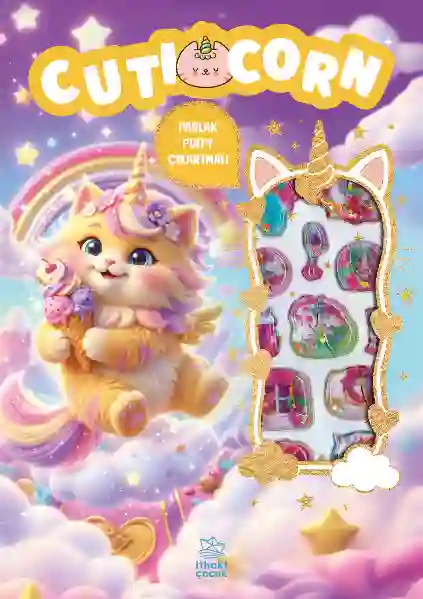 Resim CUTICORN - PUFFY PARLAK ÇIKARTMALI BOYAMA KİTABI